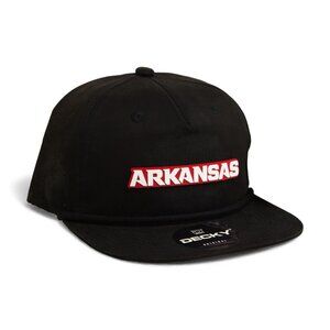 Arkansas Razorbacks ARKANSAS White 3D Perforated Rope Hat- Black